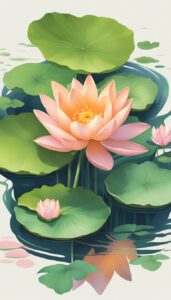 Orange Lotus Flower background 1