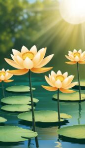 Orange Lotus Flower background 4