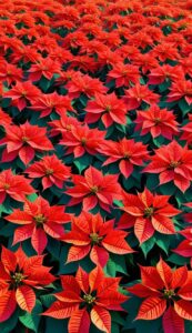 Orange Poinsettia Flower background 4