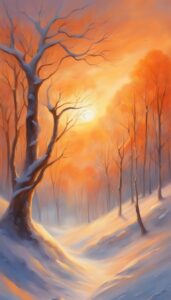 Orange Winter background 2