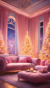 Pink Christmas Lights background 3