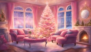 Pink Christmas background 2