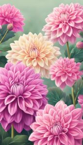 Pink Dahlia Flower background 1