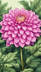 Pink Dahlia Flower background 2