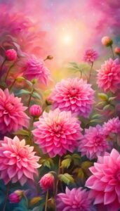 Pink Dahlia Flower background 4