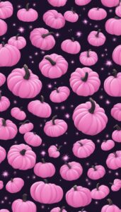 Pink Halloween Pumpkins background 1