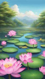 Pink Lotus Flower background 1