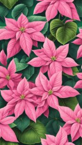 Pink Poinsettia Flower background 1