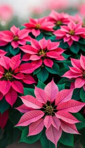 Pink Poinsettia Flower background 4