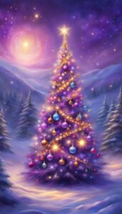 Purple Christmas Tree background 2