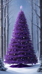 Purple Christmas Tree background 3