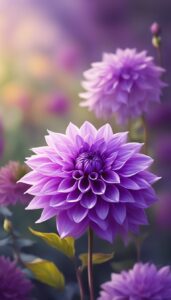 Purple Dahlia Flower background 2