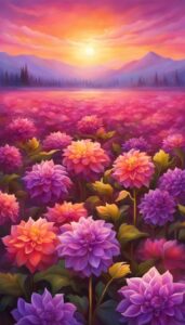 Purple Dahlia Flower background 3