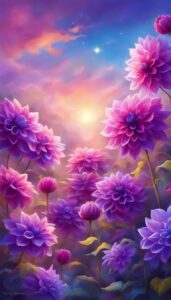 Purple Dahlia Flower background 4