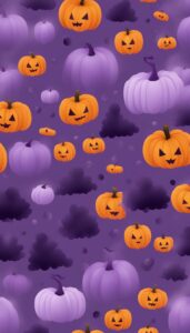 Purple Halloween Pumpkins background 3