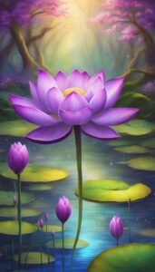 Purple Lotus Flower background 3