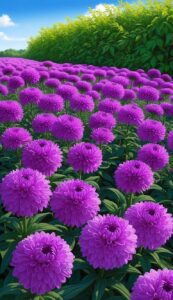 Purple Mum Chrysanthemum flower background aesthetic wallpaper illustration 4