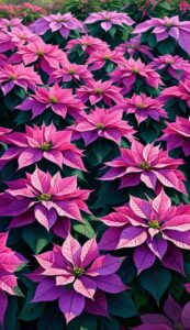 Purple Poinsettia Flower background 4