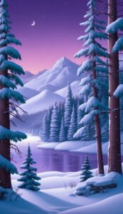 Purple Winter background 4