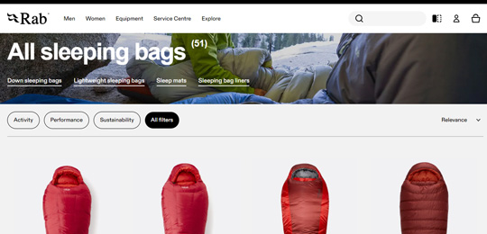 Rab expensive sleeping bags