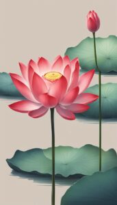 Red Lotus Flower background 1