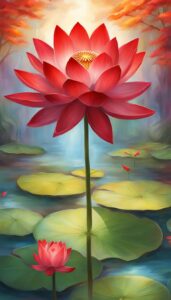 Red Lotus Flower background 3