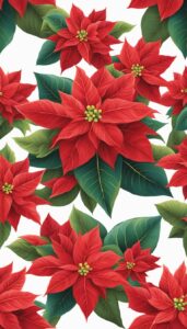 Red Poinsettia Flower background 1