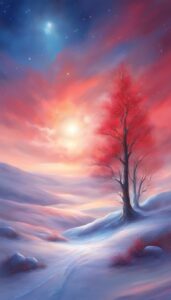 Red and Blue Winter background 3