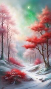 Red and Green Winter background 2