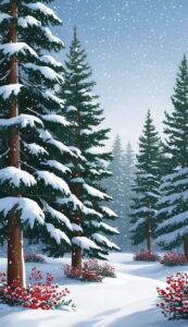 Red and Green Winter background 4