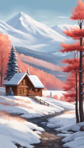 Red and White Winter background 1