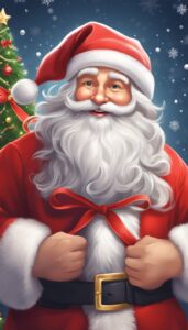 Santa Claus Christmas phone wallpaper background 1