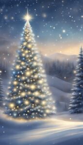 Silver Christmas Tree background 1