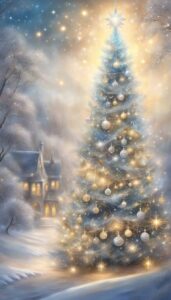 Silver Christmas Tree background 2