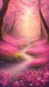 Small Pink Flowers background wallpaper illustration 2