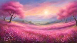 Small Pink Flowers background wallpaper illustration 4