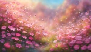 Small Pink Flowers background wallpaper illustration 5