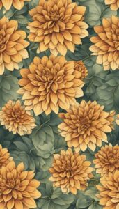 Vintage Dahlia Flower background 2