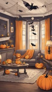 Vintage Halloween Decoration Aesthetic Background Illustration Wallpaper 2