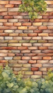 Watercolor brick wall background 1