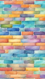 Watercolor brick wall background 2