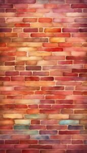 Watercolor brick wall background 3