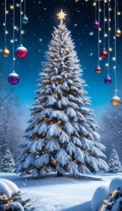 White Christmas Tree background 3