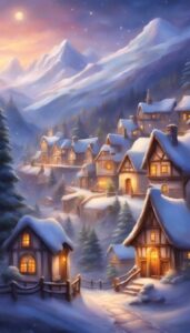 White Christmas Village background 2