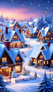 White Christmas Village background 3