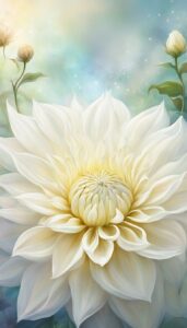 White Dahlia Flower background 3