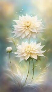 White Dahlia Flower background 4