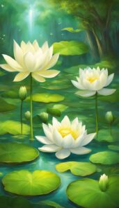 White Lotus Flower background 3