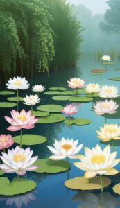 White Lotus Flower background 4