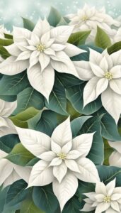 White Poinsettia Flower background 1